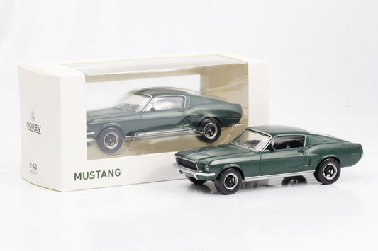 1:43 Ford Mustang Fastback Satin green 1968 Norev Jet Car diecast