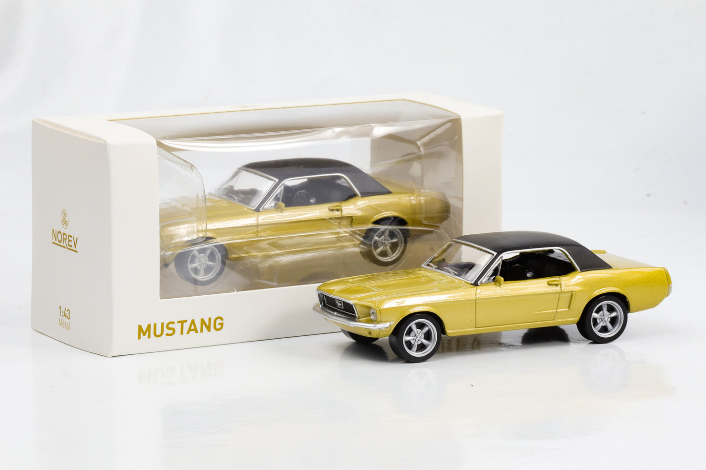 1:43 Ford Mustang GT 1968 black metallic Norev Jet Car diecast