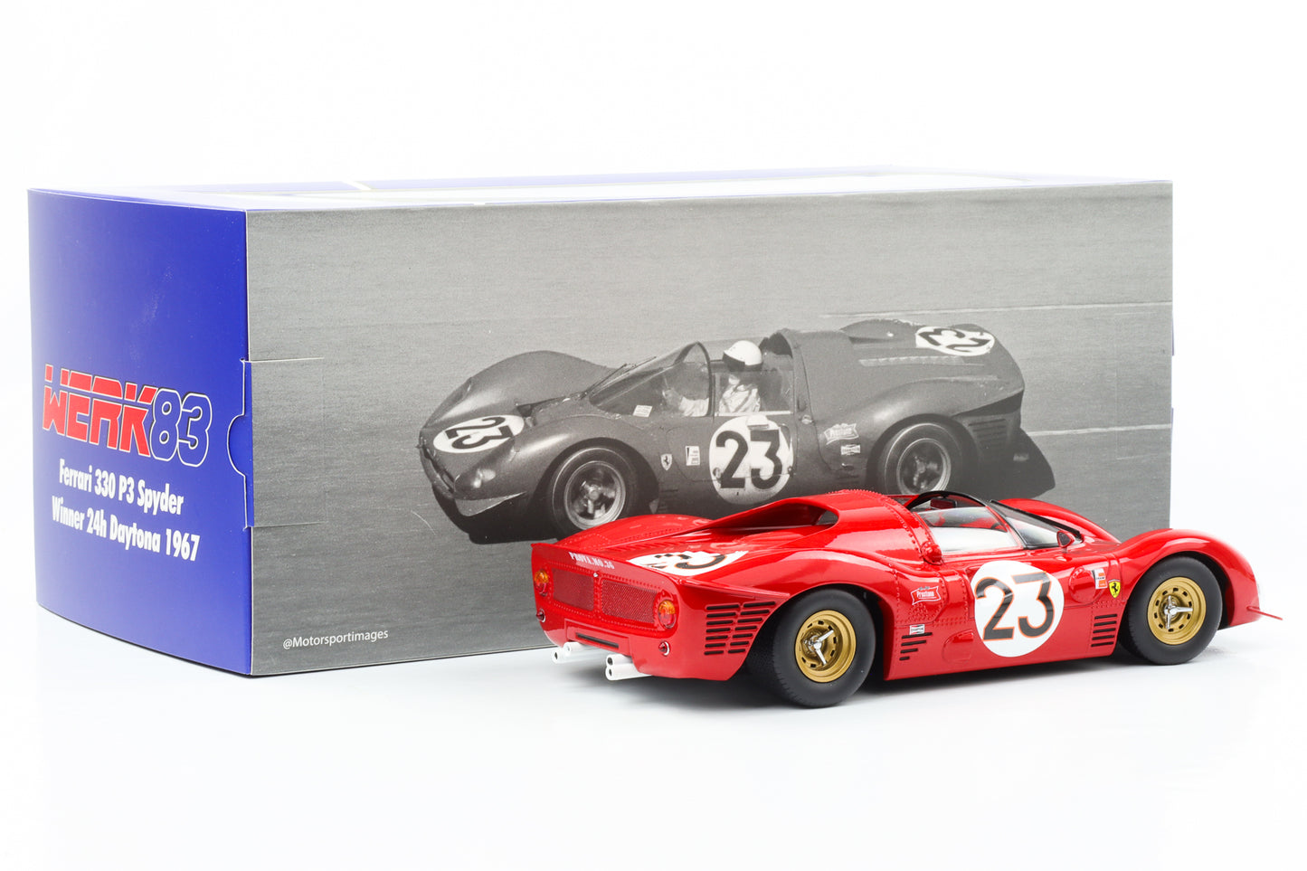 1:18 Ferrari 330 P3 Spider #23 24H Daytona Winner 1967 Bandini Amon WERK83 moulé sous pression