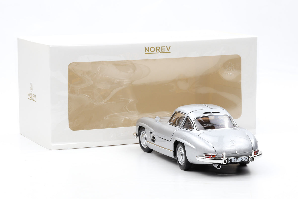 1:18 Norev Mercedes-Benz 300 SL Gullwing Flügeltürer W198 1954 silber 183857