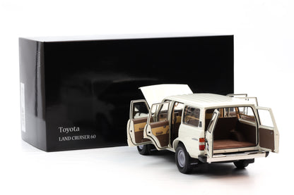 1:18 Kyosho Toyota Land Cruiser 60 (J60) 1980 weiß 08956W – Full Opening