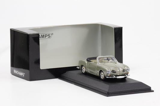 1:43 Minichamps VW Karmann Ghia Cabriolet 1957 diamantgrau metallic