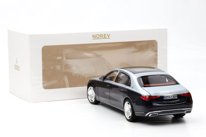 1:18 Norev Mercedes Maybach S Class Type Z223 2021 Nautical Blue / High Tech Silver