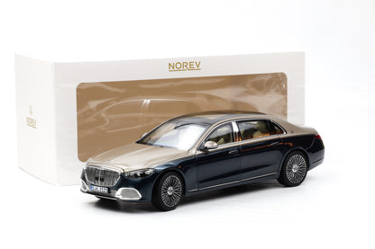 1:18 Norev Mercedes Maybach S Class Type Z223 2021 Emerald Green / Mojave Silber