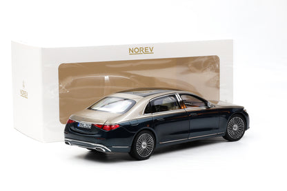 1:18 Norev Mercedes Maybach S Class Type Z223 2021 Emerald Green / Mojave Silber