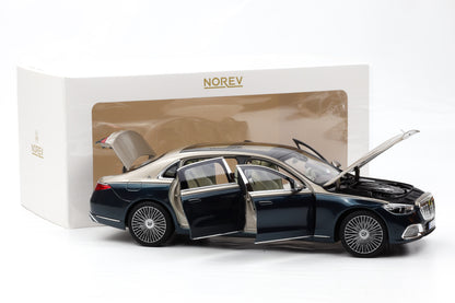 1:18 Norev Mercedes Maybach S Class Type Z223 2021 Emerald Green / Mojave Silber
