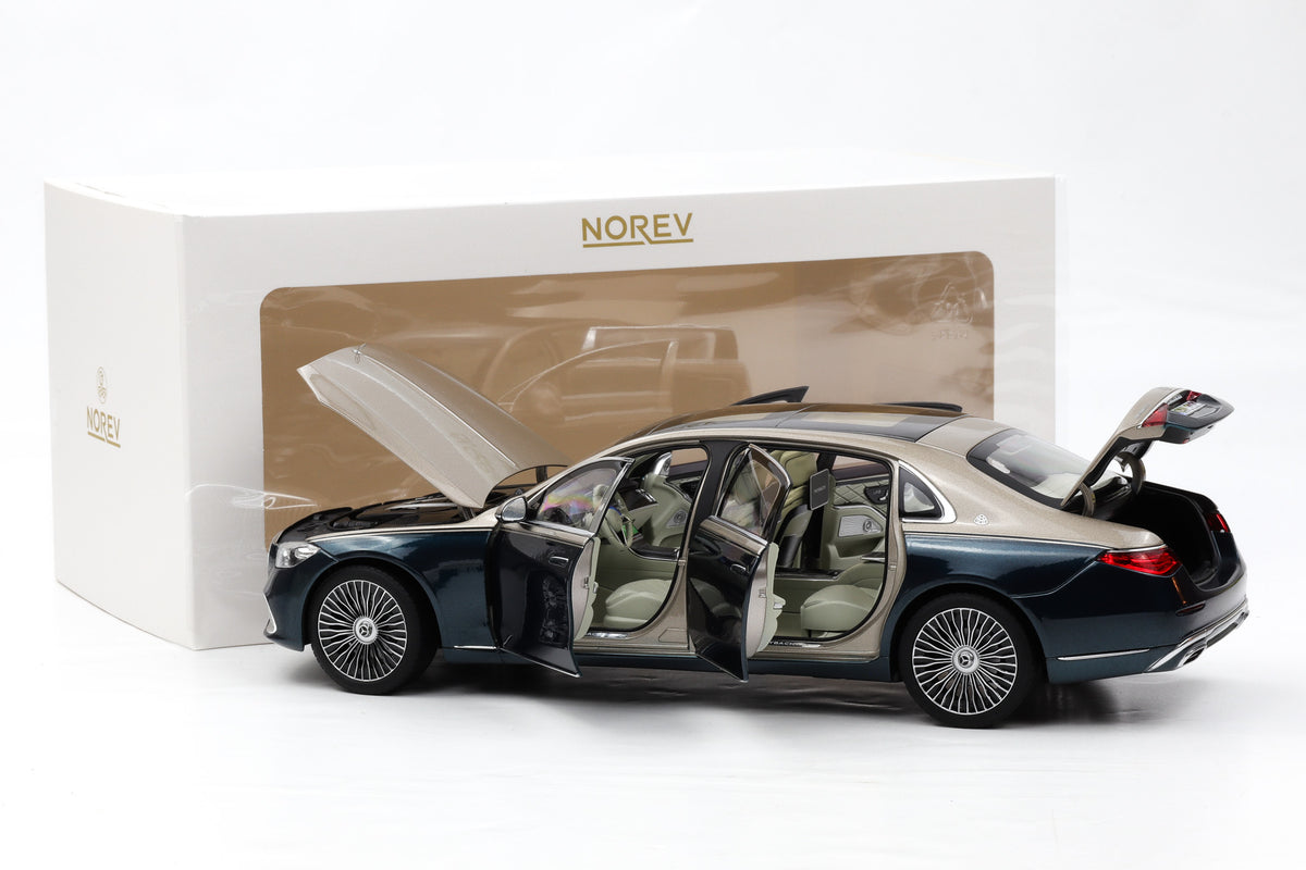 1:18 Norev Mercedes Maybach S Class Type Z223 2021 Emerald Green / Mojave Silber