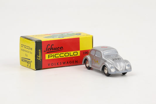 1:90 Schuco Piccolo VW Käfer Glückskäfer 2000 metallic-silber Art.Nr. 01262