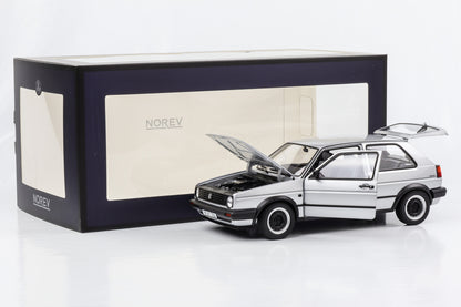 1:18 VW Golf II Memphis 1988 gris argent métallisé Norev ouverture complète