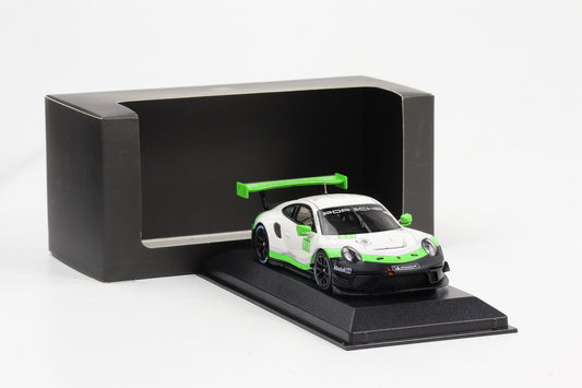 1:43 Minichamps Porsche 911 GT3 R weiß-grün-schwarz Dealer WAP 020 912 0K