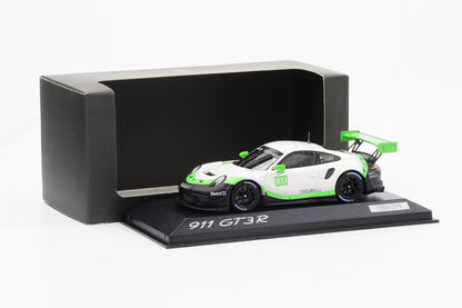 1:43 Minichamps Porsche 911 GT3 R weiß-grün-schwarz Dealer WAP 020 912 0K