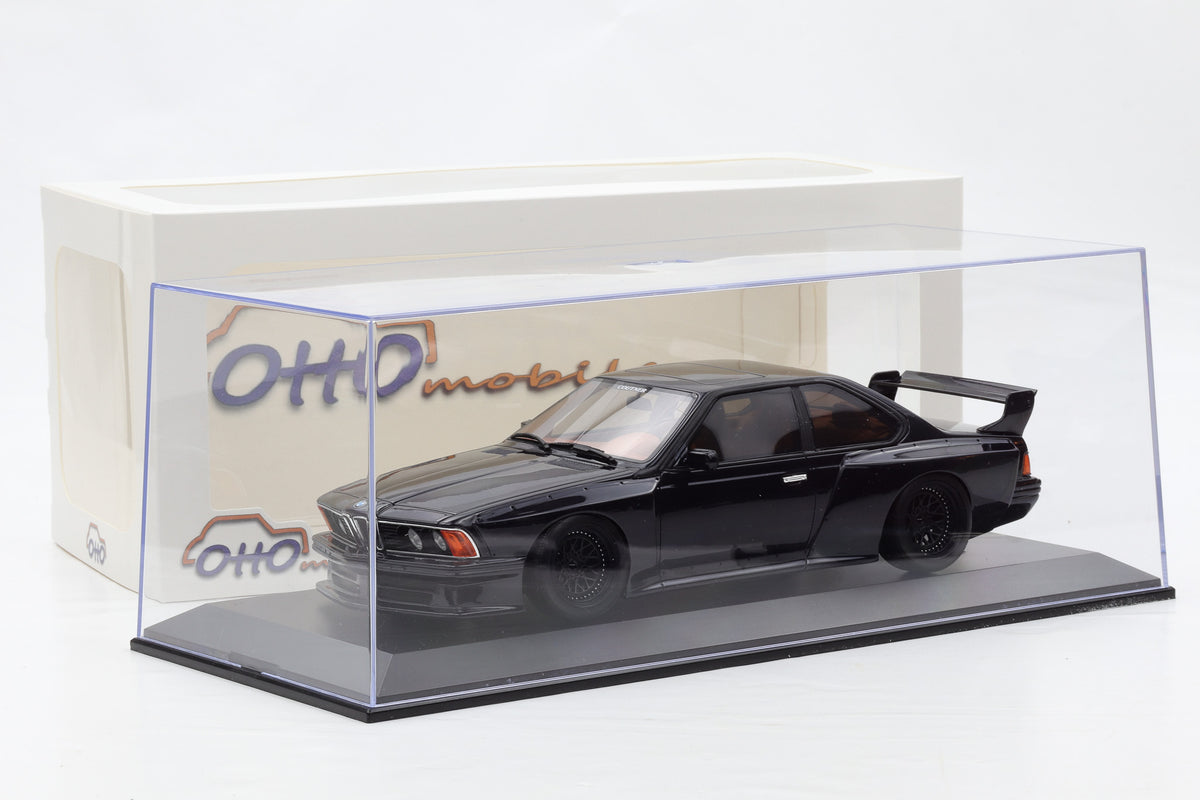 1:18 Otto Mobile BMW 635 CSI E24 Widebody by Coutner blue 2021 OT1184 + Vitrine