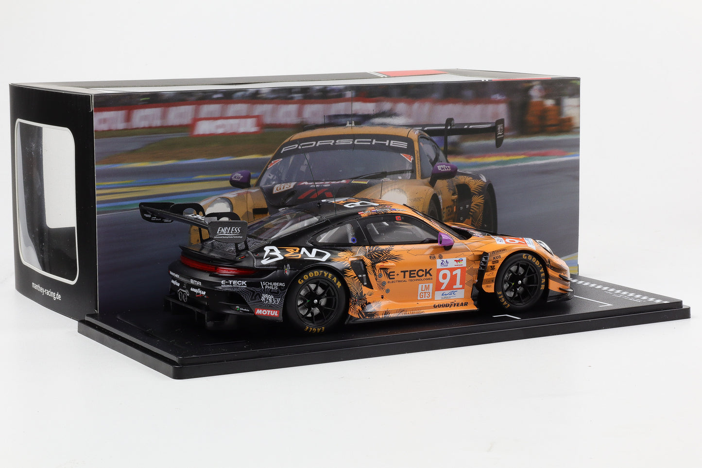 1:18 IXO Manthey Porsche 911 GT3 R #91 Class Winner 24h LeMans 2024 LMGT3