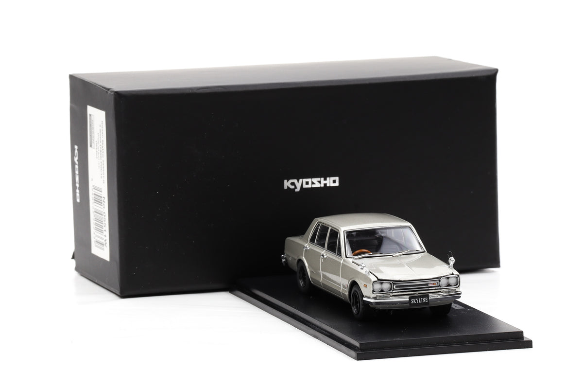 1:43 Kyosho Nissan Skyline 2000 GT-R (PGC10) 1969 silber Wide Wheel