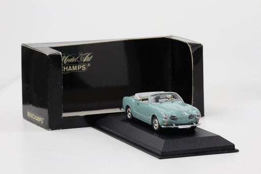 1:43 Minichamps VW Karmann Ghia Cabriolet 1957 pacificblau