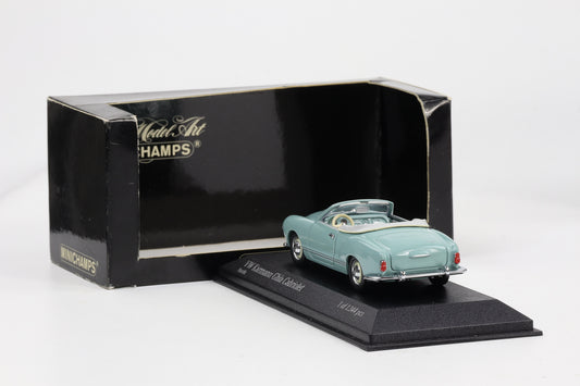 1:43 Minichamps VW Karmann Ghia Cabriolet 1957 pacificblau