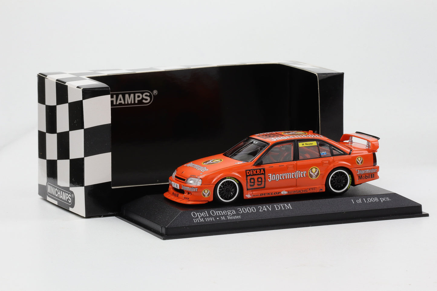 1:43 Minichamps Opel Omega A 3000 24V DTM #99 1991 Reuter Jägermeister