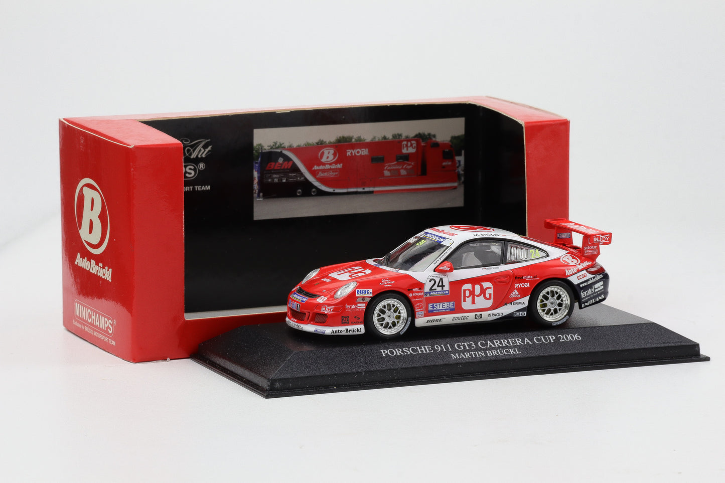 1:43 Minichamps Porsche 911 GT3 Carrera Cup 2006 Brückl Motorsport PROMO