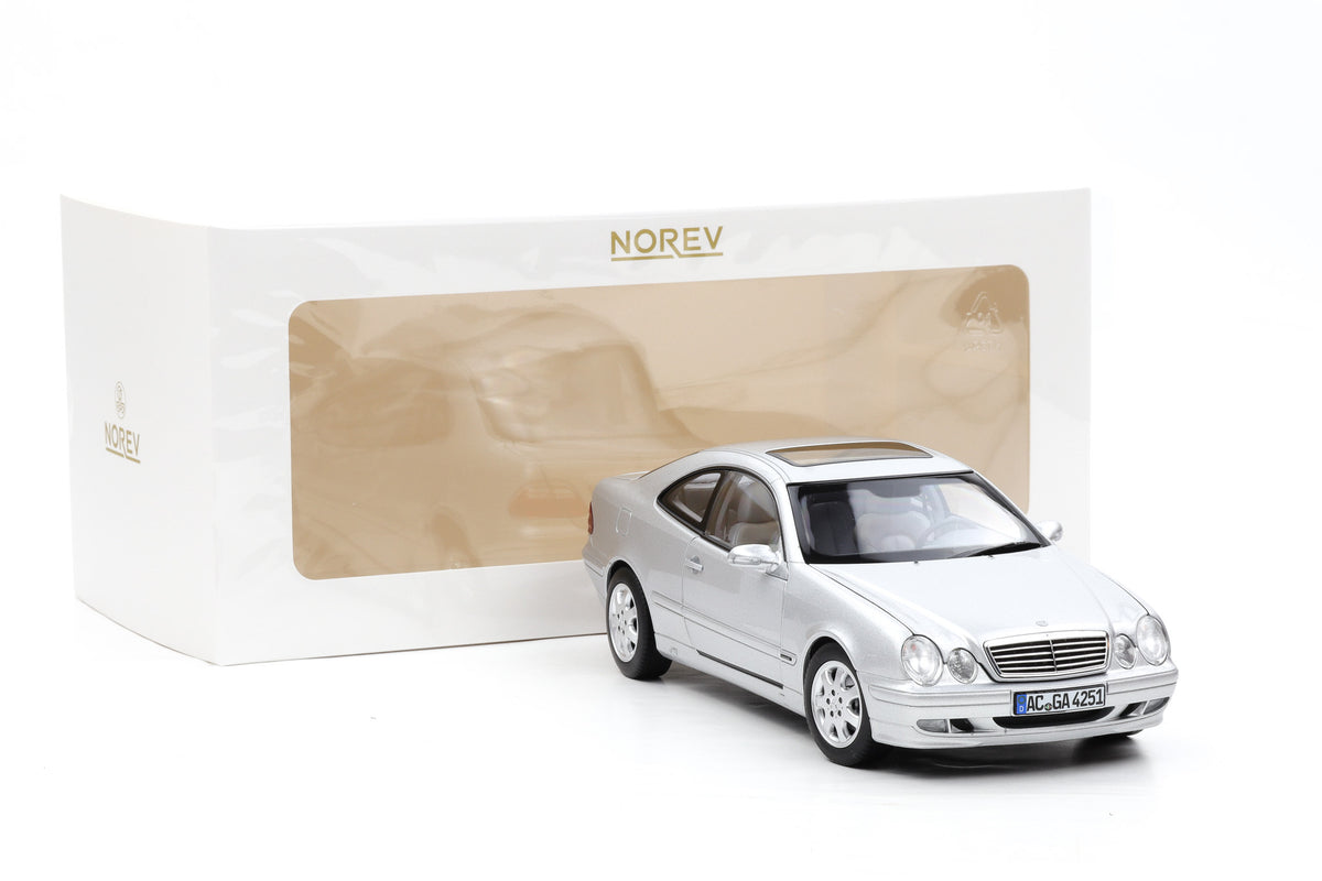 1:18 Norev Mercedes-Benz CLK C208 Coupe 2000 Brilliant silver metallic 183335