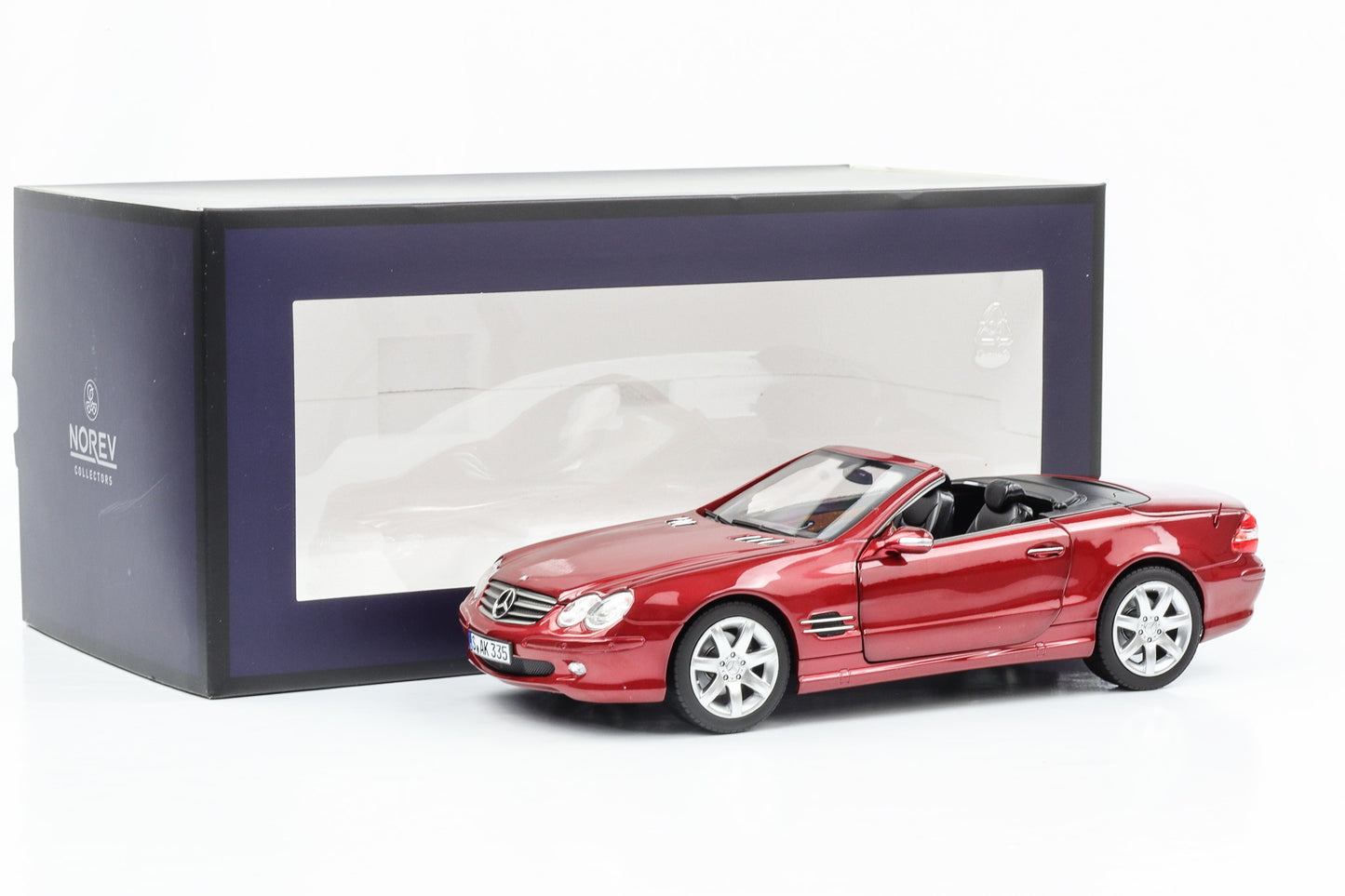 1:18 Mercedes-Benz SL500 R230 mit Hardtop 2003 rot metallic Norev limited