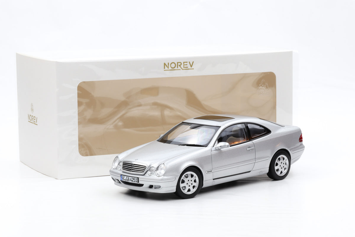 1:18 Norev Mercedes-Benz CLK C208 Coupe 2000 Brilliant silver metallic 183335