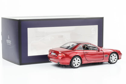 1:18 Mercedes-Benz SL500 R230 mit Hardtop 2003 rot metallic Norev limited