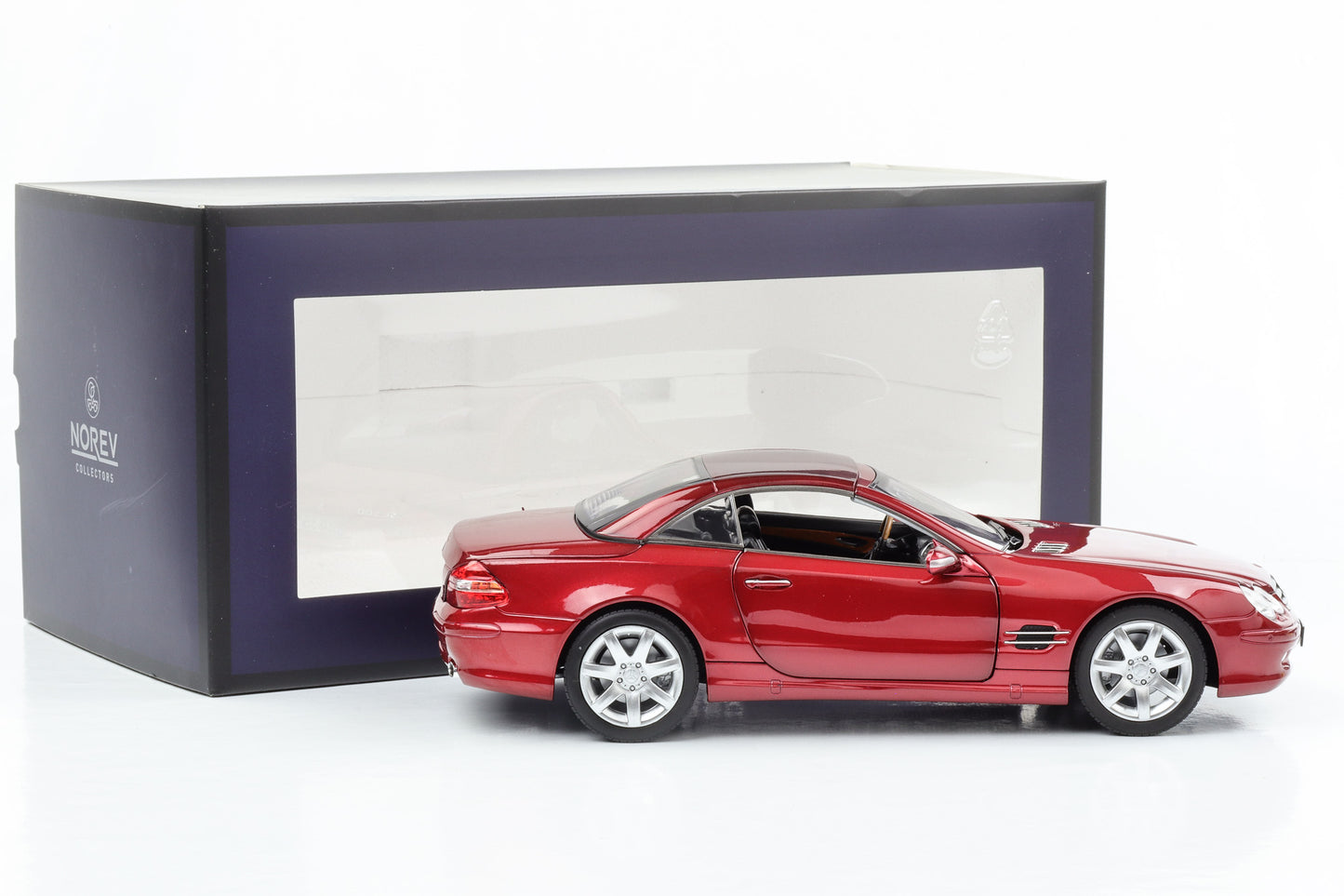 1:18 Mercedes-Benz SL500 R230 mit Hardtop 2003 rot metallic Norev limited