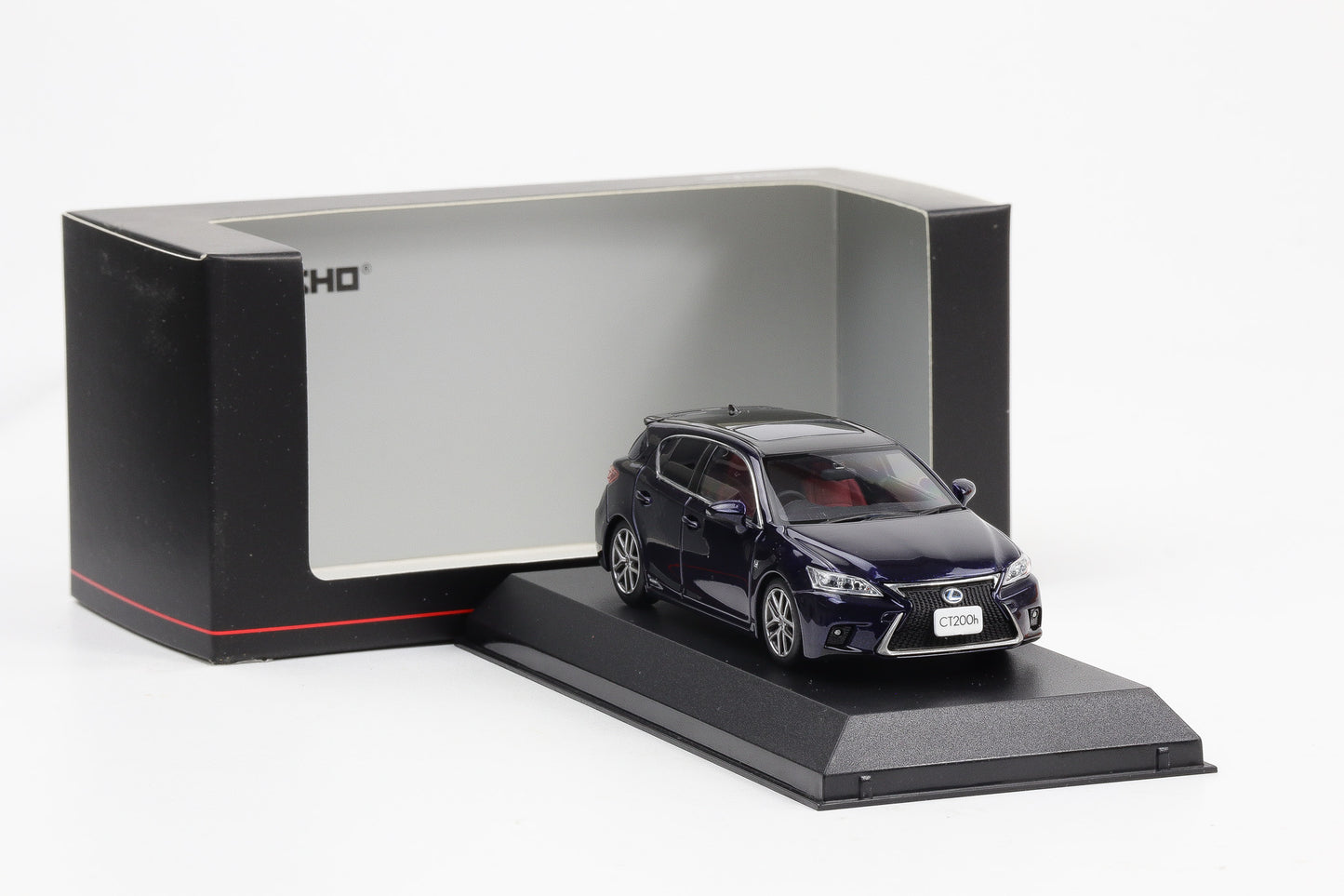 1:43 Kyosho Lexus CT200h F Sport Black/Deep Blue Mica 03656BL2