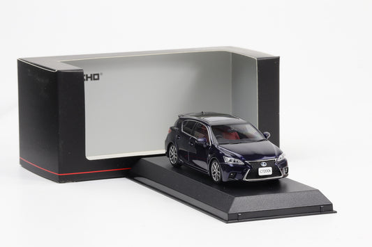 1:43 Kyosho Lexus CT200h F Sport Black/Deep Blue Mica 03656BL2