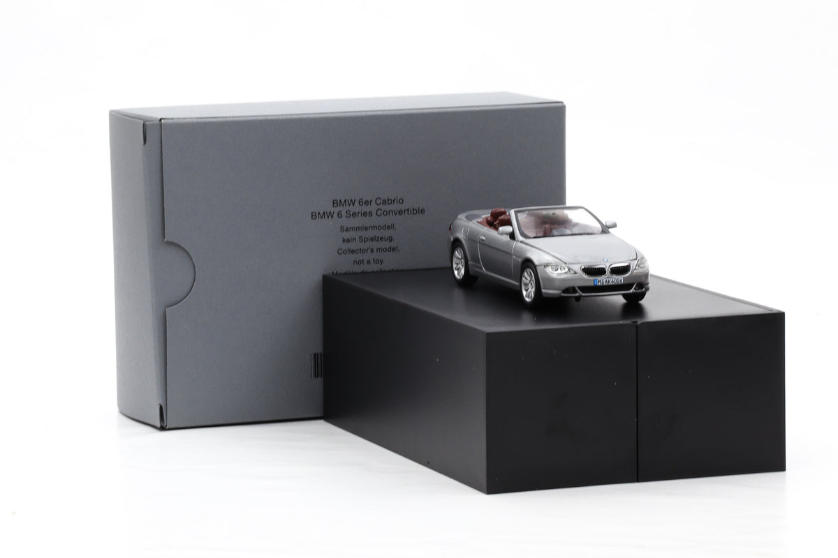 1:43 Kyosho BMW 6er Cabrio E64 2004 Perlit Metallic Dealer 80420153435