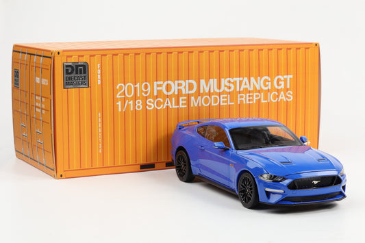 1:18 Diecast Masters Ford Mustang GT 5.0 Coupe LHD Kona blue 2019