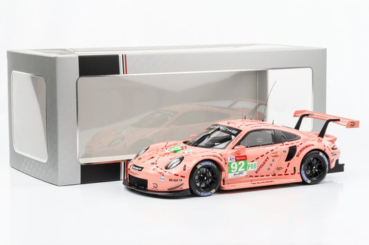 1:18 Porsche 911 991 RSR GT3 #92 Pink Pig Sieger LMGTE pro class 24h Le Mans 2018 IXO