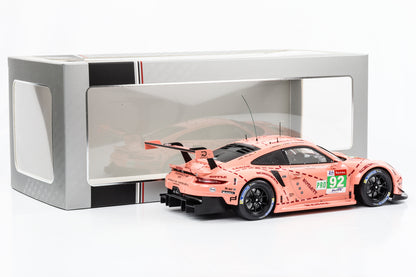 1:18 Porsche 911 991 RSR GT3 #92 Pink Pig Sieger LMGTE pro class 24h Le Mans 2018 IXO