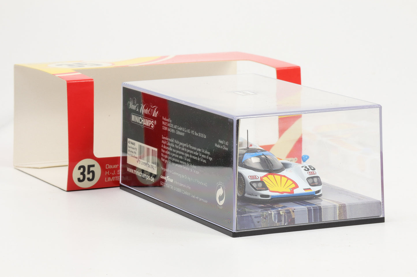 1:43 Minichamps Dauer Porsche #35 Shell 24h Le Mans 1994 Stuck Sullivan Boutsen