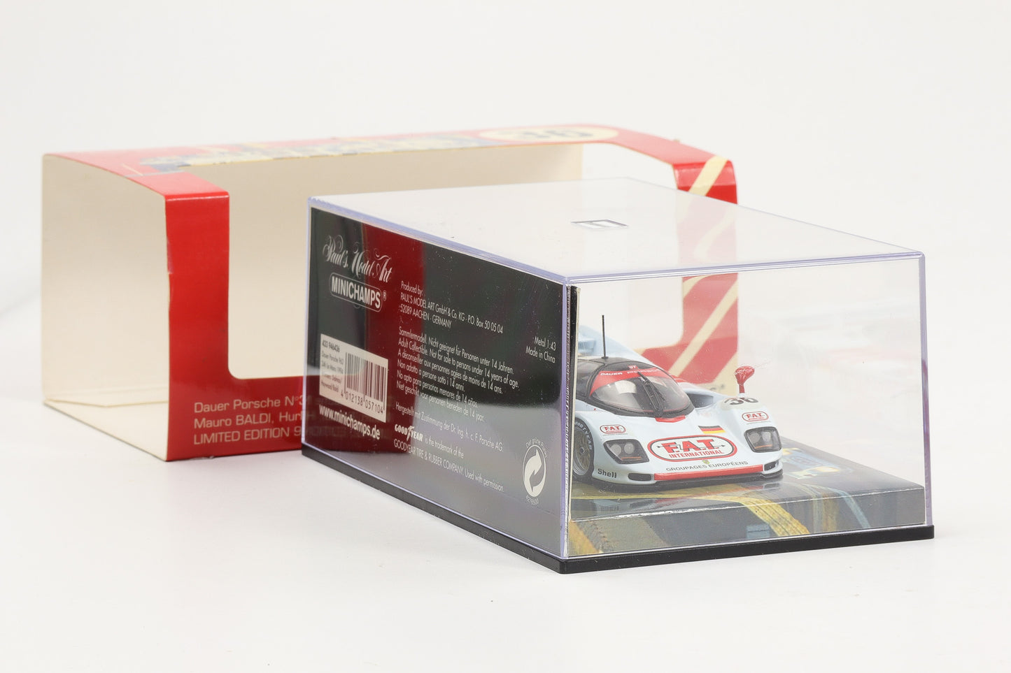 1:43 Minichamps Dauer Porsche 962 #36 24h Le Mans 1994 Winner Dalmas Haywood Baldi