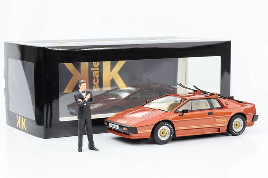 1:18 Lotus Esprit with ski cooper metallic like Bond Movie with Figur KK-Scale