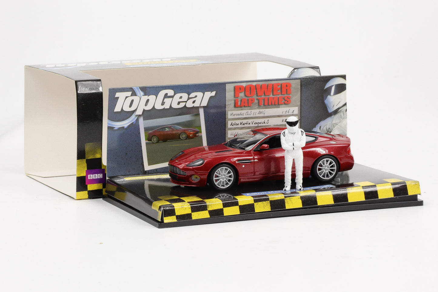 1:43 Minichamps Aston Martin Vanquish S mit Figur Top Gear Power Lap