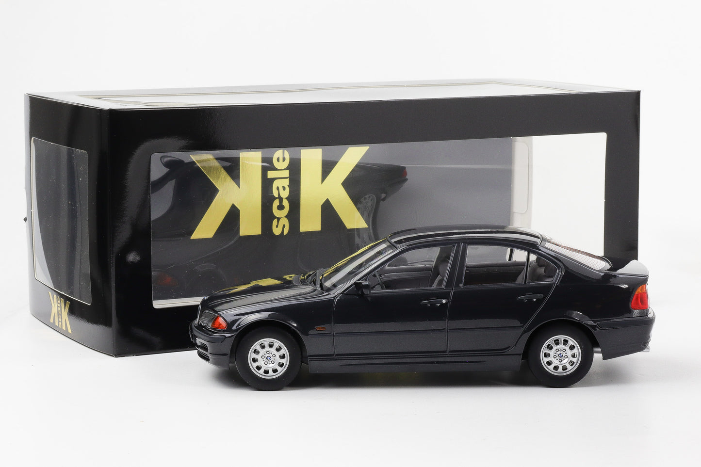 1:18 KK-Scale BMW 3er Serie E46 Limousine Baujahr 1999 schwarz metallic