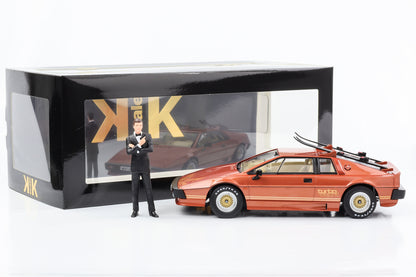 1:18 Lotus Esprit with ski cooper metallic like Bond Movie with Figur KK-Scale