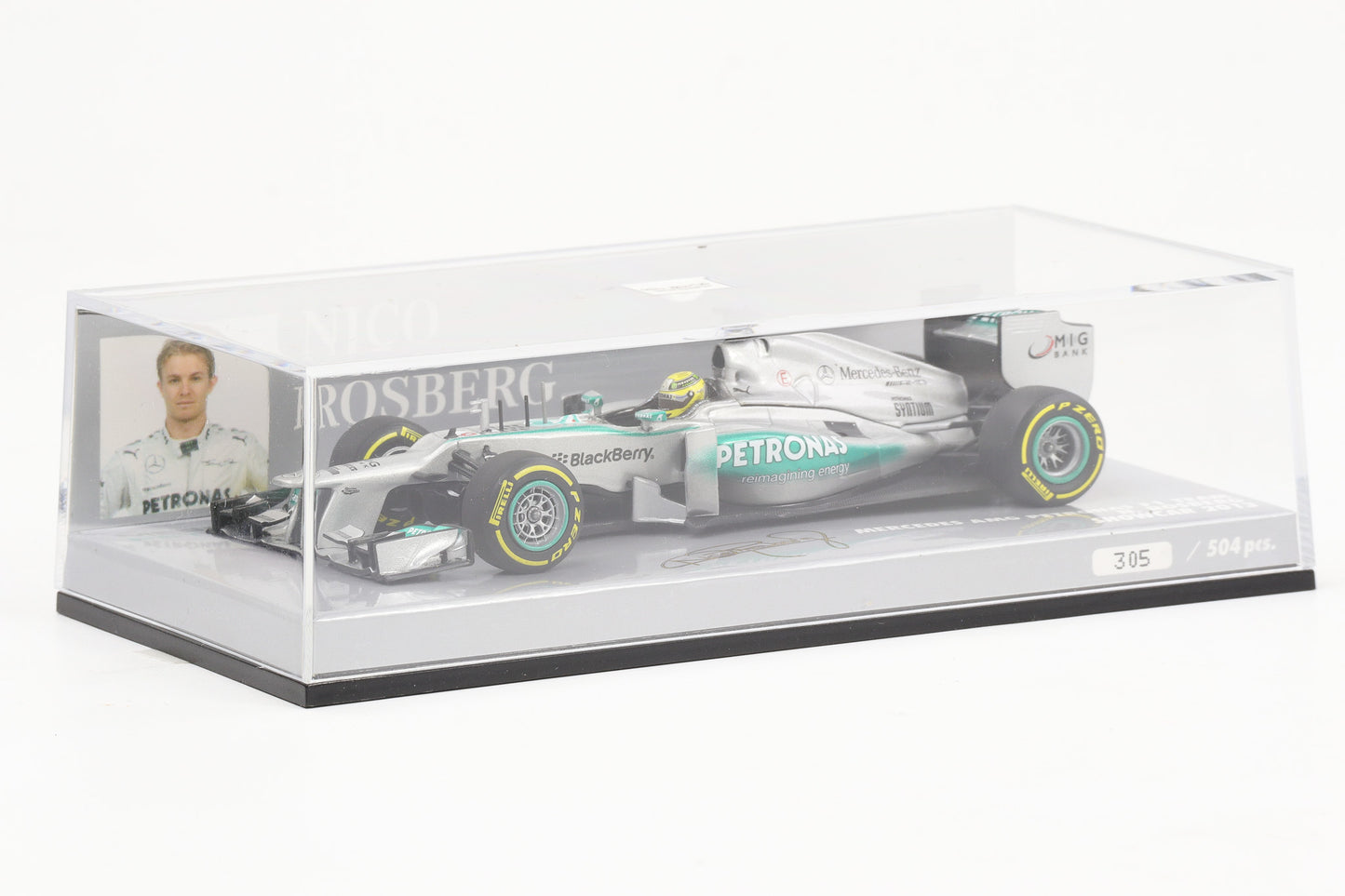 1:43 Minichamps  F1 Mercedes AMG Petronas F1 Team Nico Rosberg #9 Showcar 2013
