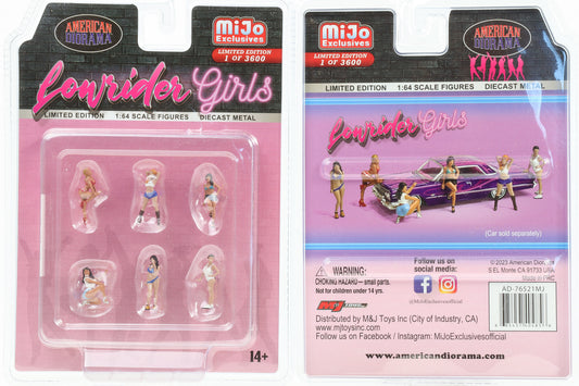 1:64 Figur Lowrider Girls Figuren Set American Diorama Mijo