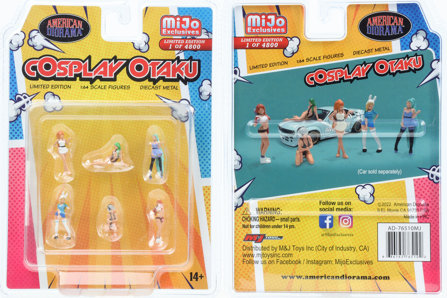 1:64 Figure Cosplay Otaku Girls Figures Set American Diorama Mijo