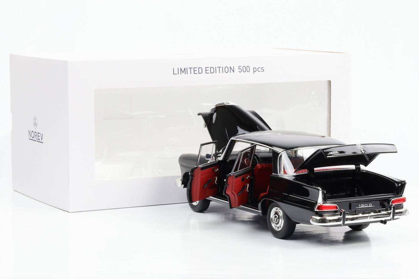 1:18 Mercedes-Benz 190 D W110 Heckflosse 1964 schwarz Norev limited