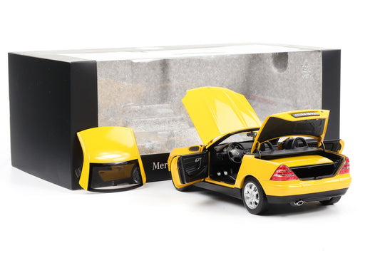 1:18 Norev Mercedes Benz SLK 200 Roadster R170 1996-2000 gelb Dealer