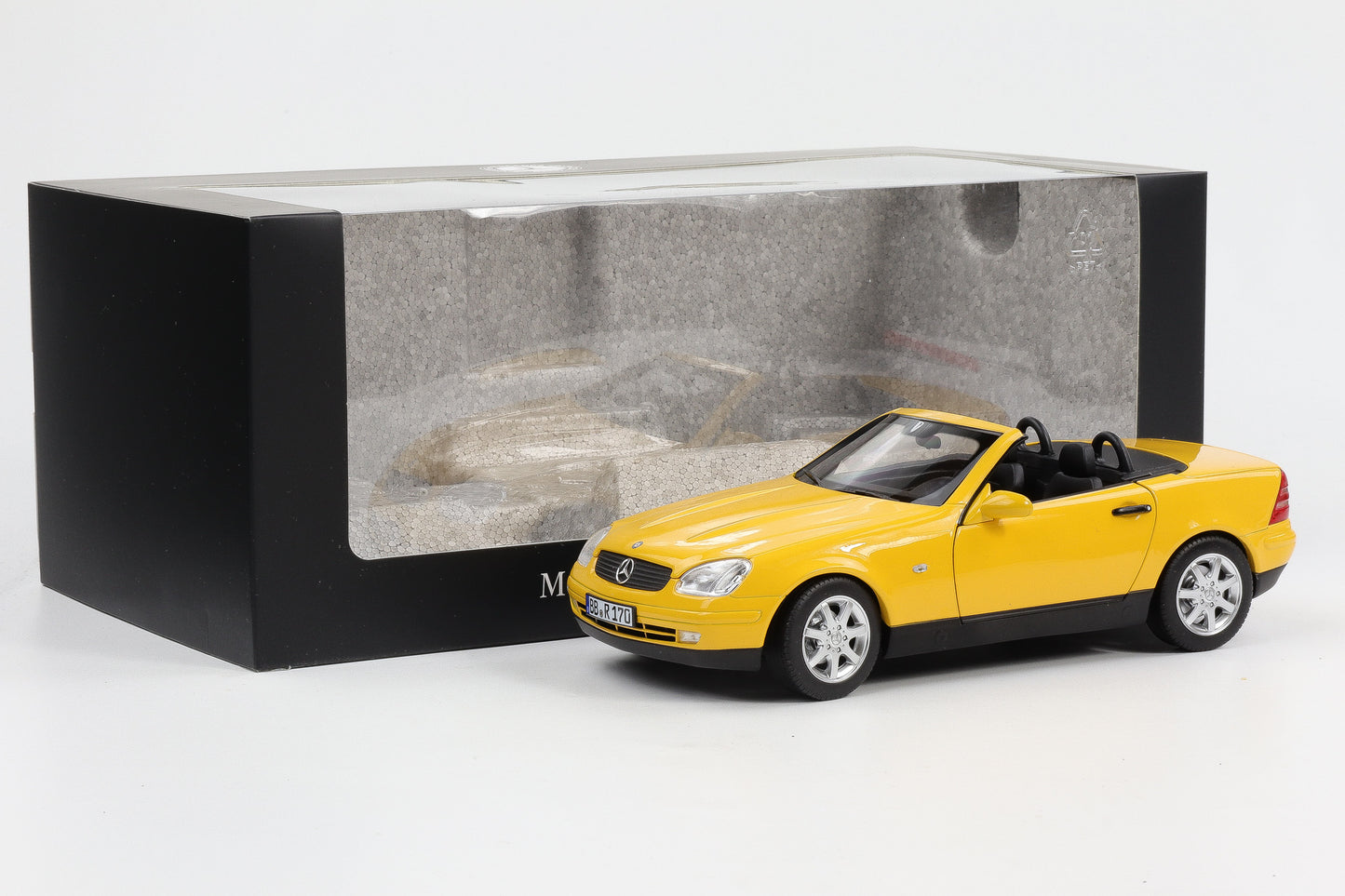 1:18 Norev Mercedes Benz SLK 200 Roadster R170 1996-2000 gelb Dealer