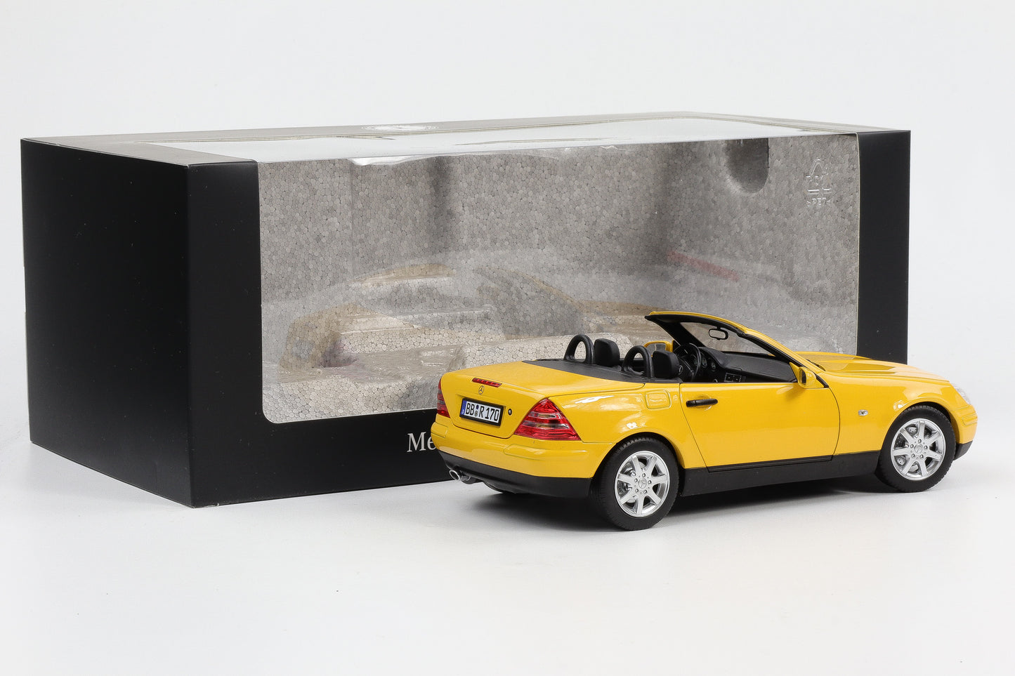 1:18 Norev Mercedes Benz SLK 200 Roadster R170 1996-2000 gelb Dealer