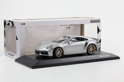 1:18 Minichamps Porsche 911 992 Turbo S Coupe Sport Design 2024 silber 300 pcs