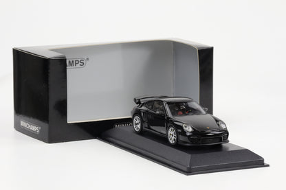 1:43 Minichamps Porsche 911 997 II GT2 RS 2010 schwarz carbon / silberne Felgen