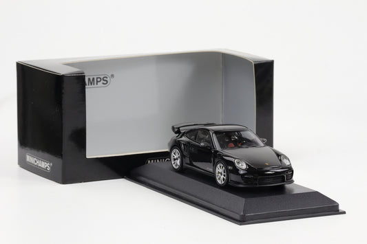 1:43 Minichamps Porsche 911 997 II GT2 RS 2010 schwarz carbon / silberne Felgen