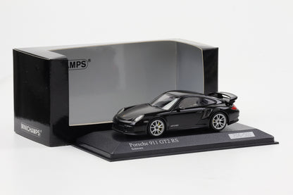 1:43 Minichamps Porsche 911 997 II GT2 RS 2010 schwarz carbon / silberne Felgen